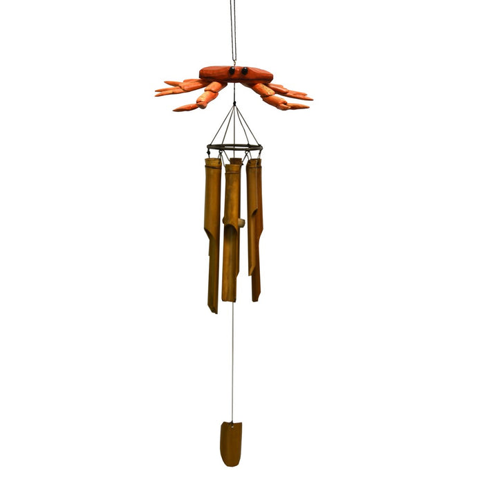 Crab Driftwood Bamboo Chime
