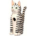 Sitting Black & White Striped Cat Bird House