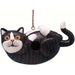 Black & White Cat on Back Bird House