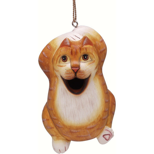 Chillin' Orange Tabby Cat Bird House