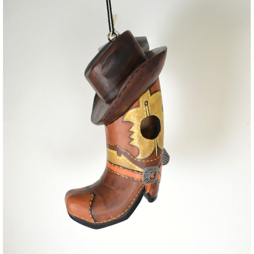 Cowboy Boot withHat Bird House