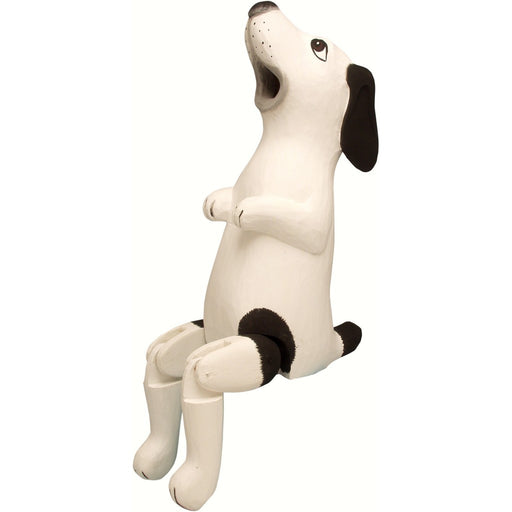 Hinged Black & White Dog Bird House