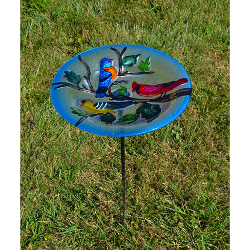 Songbird Trio Staked Bird Bath