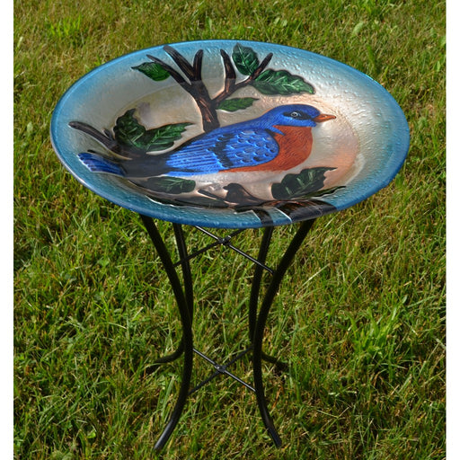 Bluebird Birdbath w/Stand