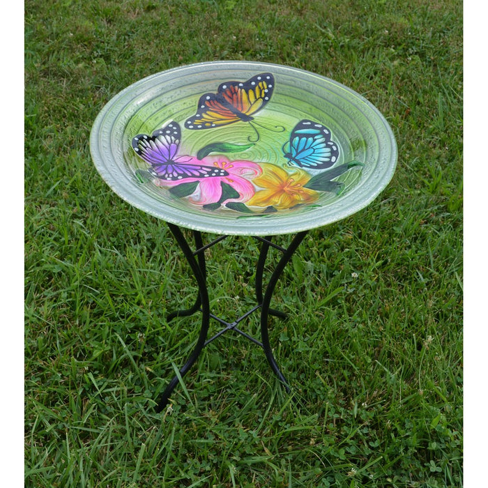 Butterfly Trio Bird Bath with Stand