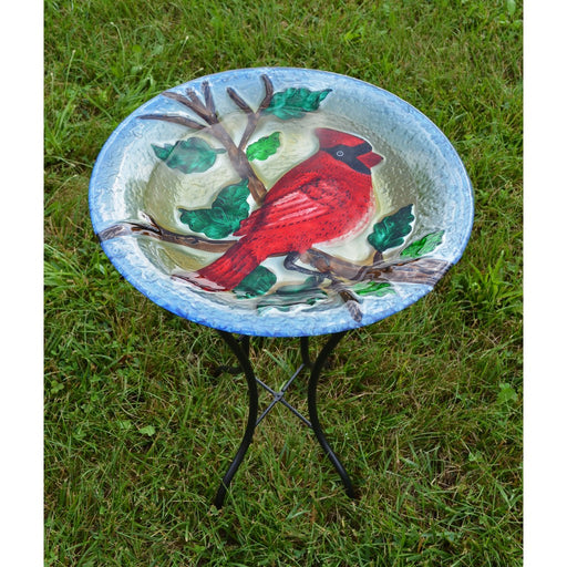 Majestic Cardinal Birdbath w/stand