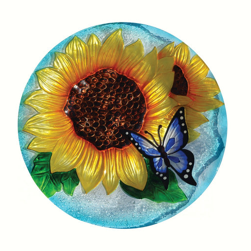 Blooming Sunflower Birdbath