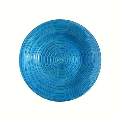 Blue Swirls Birdbath