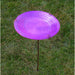 Magenta Swirl Staked Birdbath