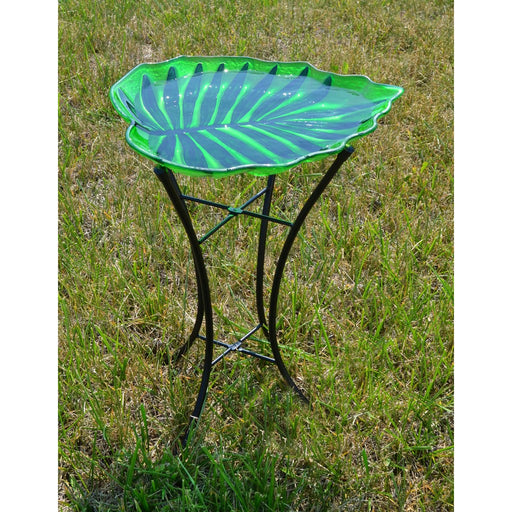 Leaf Shaped Bird Bath with stand