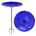 Cobalt Swirls Staked Bird Bath