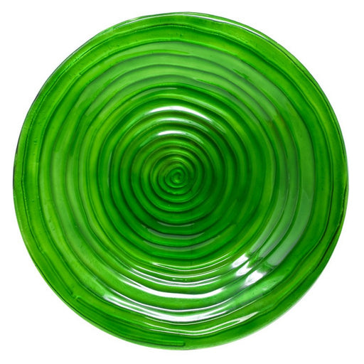 Hunter Green Glass Bird Bath