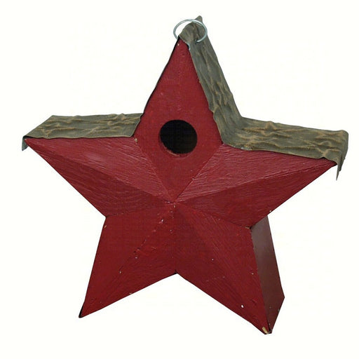Country Star Bird House Red