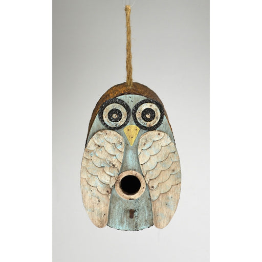 Blue Owl Bird House