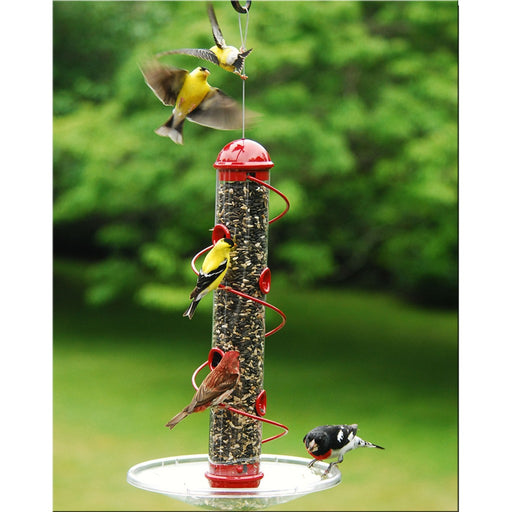 17in. Red Spiral Sunflower Feeder