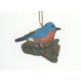 Bluebird with Holly Ornament