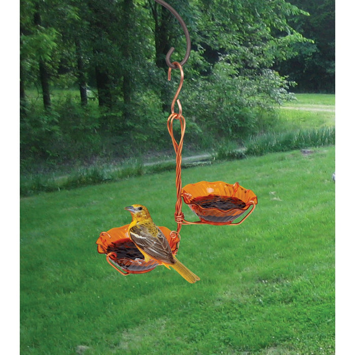 Copper Oriole Jelly Feeder Double Cup