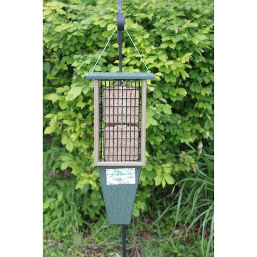 Double Suet Feeder Hunter Green Driftwood