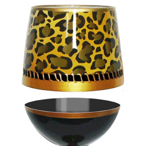 Stemless Wine Glass Deco Leopard Bottom's Up