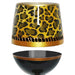 Stemless Wine Glass Deco Leopard Bottom's Up