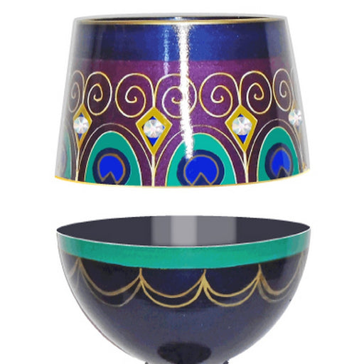 Stemless Wine Glass Peacock Bottom's Up