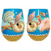 Stemless Wine Glass Seashore Bottom's Up