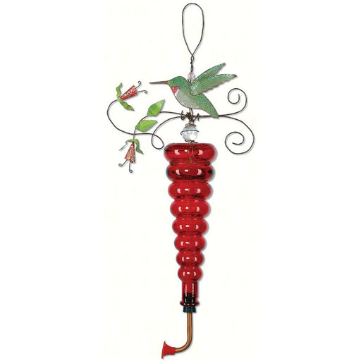 Birds of a Feather Hummingbird Feeder - red bottle