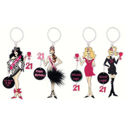 Working Girl 21st Birthday Wine Charm & Magnet