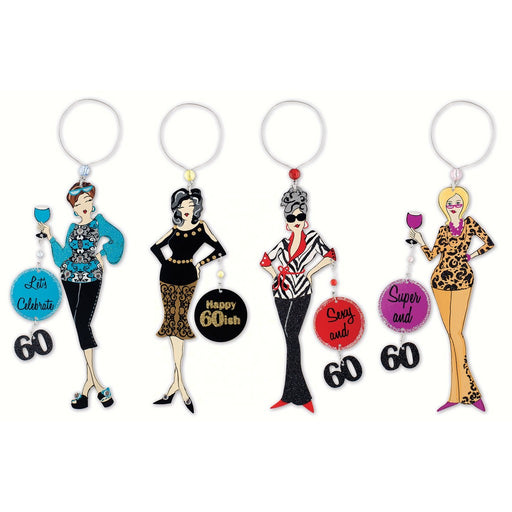 Working Girls 60th Birthday Wine Charm & Magnet