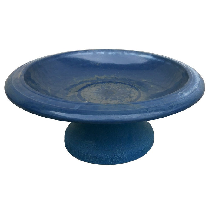 Fiber Clay Bird Bowl with Small Base Navy Blue