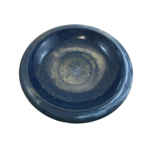 Navy Blue Gloss Bird Bowl with Gloss Rim
