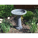 Cool Grey Fiber Clay Bird Bath (must order in 2's)