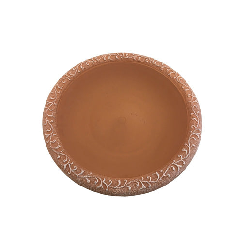 Terra Cotta Gloss Bird Bowl with Mat Rim