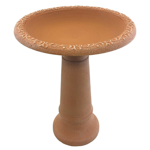 Terra Cotta Fiber Clay Bird Bath (must order in 2's)