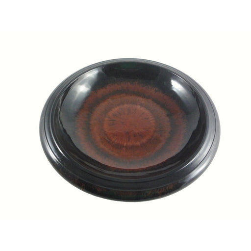 Antique Brown Gloss Bird Bowl withGloss Rim