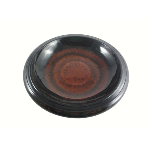 Antique Brown Gloss Bird Bowl w/Gloss Rim