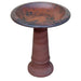 Antique Brown Fiber Clay Bird Bath (must order in 2's)