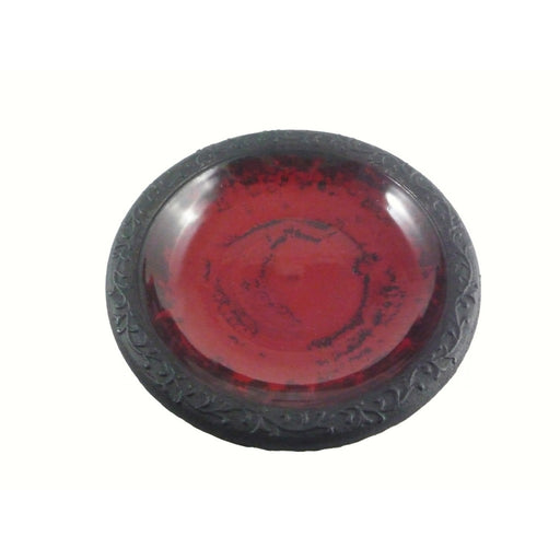 Red Gloss Bird Bowl w/Mat Rim