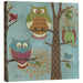 Fantasy Owls Vertical Art Plaque