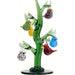 Green Glass Tree with Bird Ornaments - 6 Inch