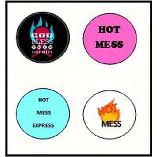 Bless This Hot Mess Magnetic Wine & Drink Charm Set