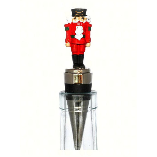 Bottle Stopper Red Nutcracker Hand Painted