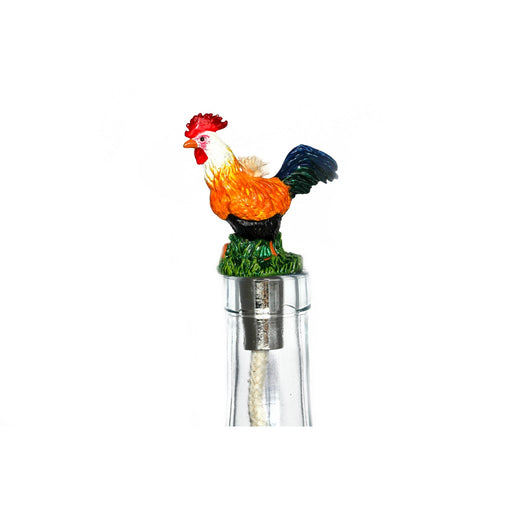 Rooster Pewter Winelight - Painted