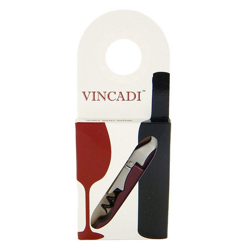 Bottleneck Gift Tag with Corkscrew - Wine and Glass