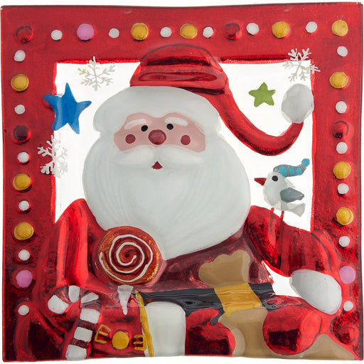 Christmas Platter - Santa - 8.5 Inch Square