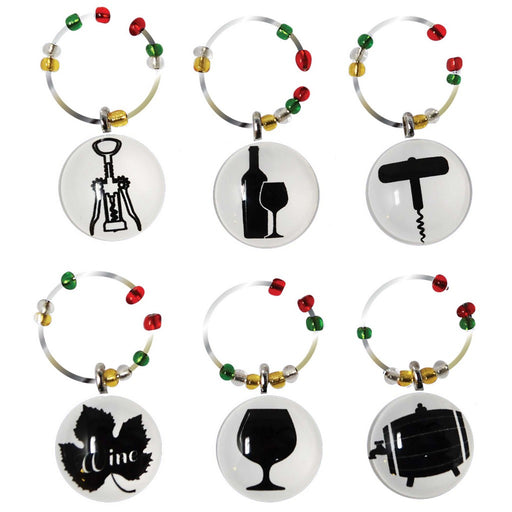 Wine Markers - Black/White Wine Accessories S/6