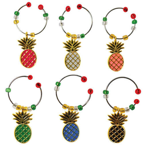 Wine Charms - Pineapples S/6
