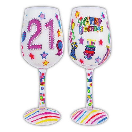 Wine Glass, 21 It's My Birthday