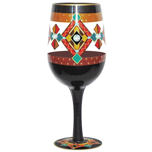 Wine Glass Black Southwest Bottom's Up