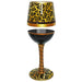 Wine Glass Deco Leopard Bottom's Up